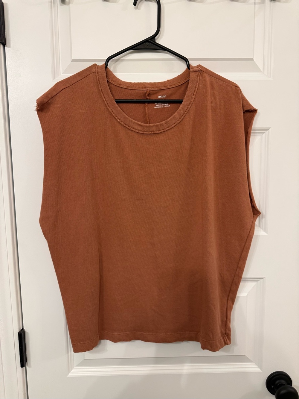 Sleeveless Crewneck Tank - Rust